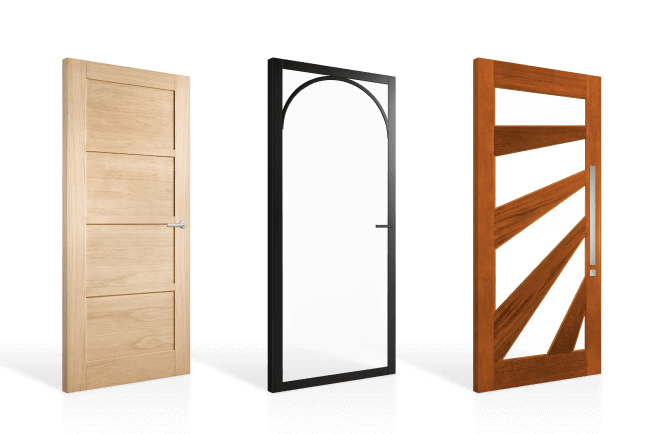 A collage showing some Corinthian Doors products